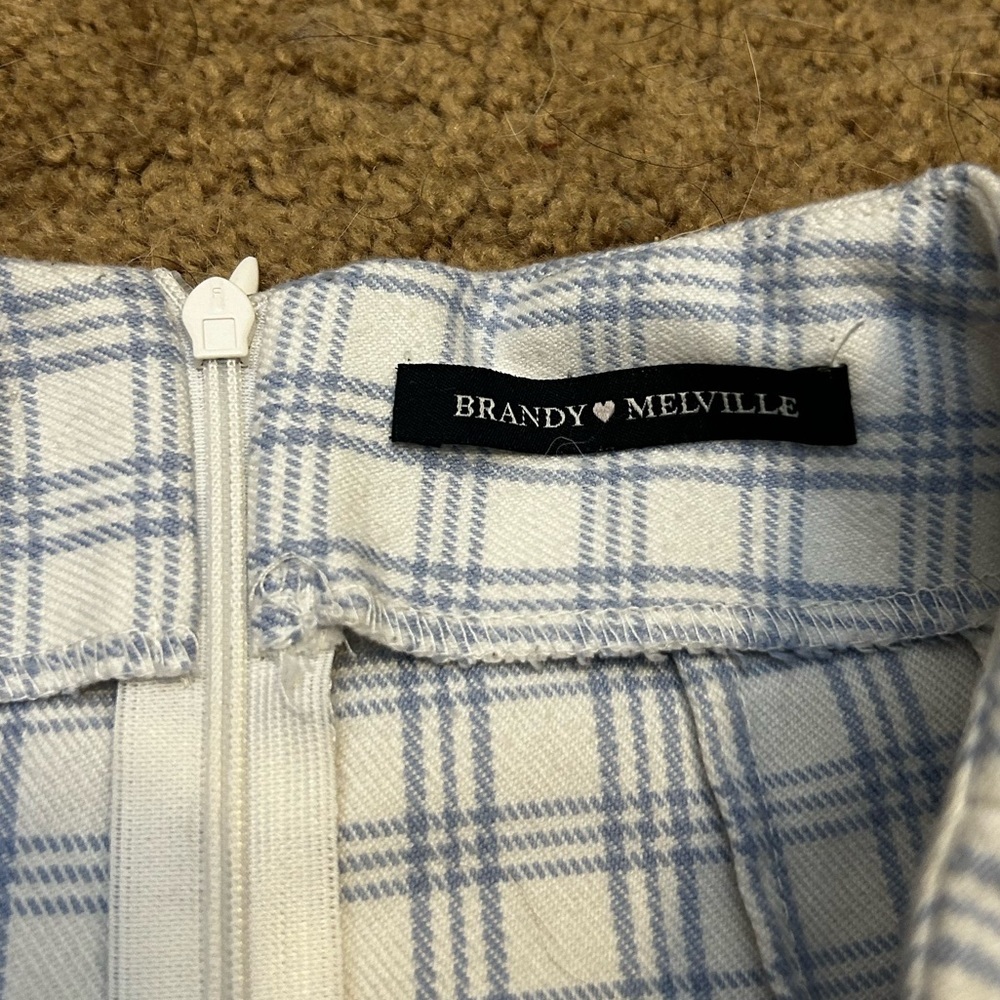 EUC Brandy Melville Blue and White Plaid Skirt​ - Picture 5 of 5
